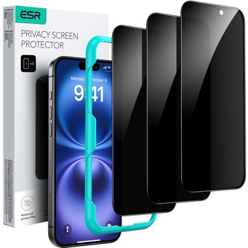 

ESR Privacy Screen Protector, Compatible with iPhone 16 Plus, 3 Pack