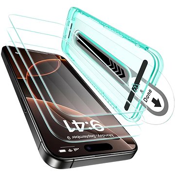 

ESR Tempered-Glass Screen Protector, Compatible with iPhone 16 Pro 3 Pack