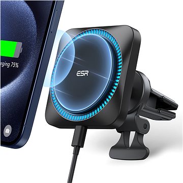 

ESR 15W Car Charger with MagSafe + CryoBoost, Frosted Silver