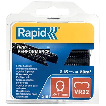 

RAPID Spony VR22/5-11mm, 215ks, ocel-černý PET povlak, blistr