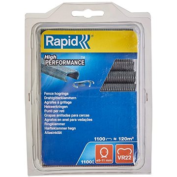 

RAPID Spony VR22/5-11mm, 1100ks, ocel-šedý PET povlak, blistr