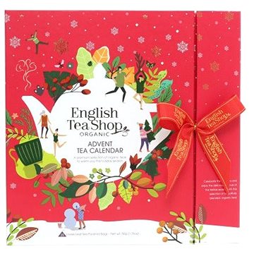 

English Tea Shop Červený adventní kalendář 50 g, 25 ks bio ETS25