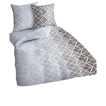 

4sleep Flanelové povlečení 140/220 + 70/90 - 5016A trojúhelníky hnědé