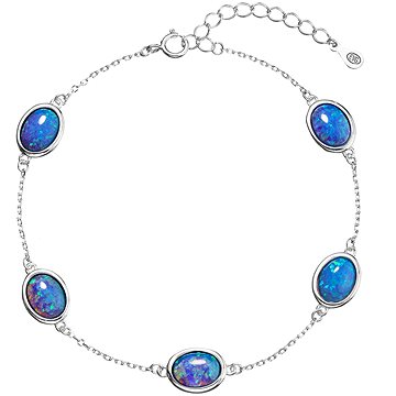 

EVOLUTION GROUP 13030.3 blue synt. opal AG náramek (AG 925/1000; 1g)