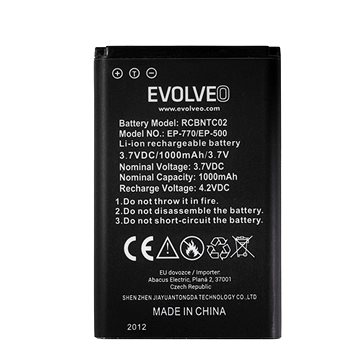 

EVOLVEO EasyPhone FP, originální baterie, 1000 mAh