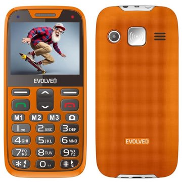 

EVOLVEO EasyPhone XR oranžový s nabíjecím stojánkem