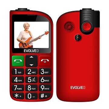 

EVOLVEO EasyPhone FL červená s nabíjecím stojánkem