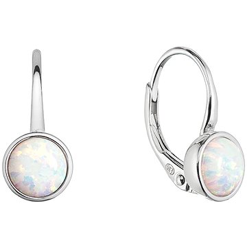 

EVOLUTION GROUP 11467.1 white synt. opal ag náušnice 6 mm (AG 925 / 1000; 1 g)