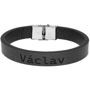 

Ewena Kožený náramek černý se jménem Václav