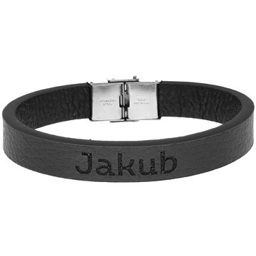

Ewena Kožený náramek černý se jménem Jakub