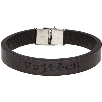 

Ewena Kožený náramek hnědý se jménem Vojtěch
