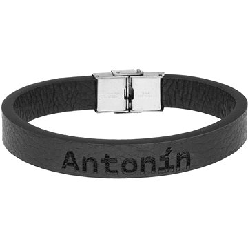 

Ewena Kožený náramek černý se jménem Antonín