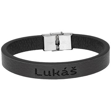 

Ewena Kožený náramek černý se jménem Lukáš