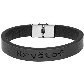 

Ewena Kožený náramek černý se jménem Kryštof