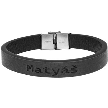 

Ewena Kožený náramek černý se jménem Matyáš
