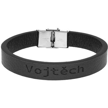 

Ewena Kožený náramek černý se jménem Vojtěch