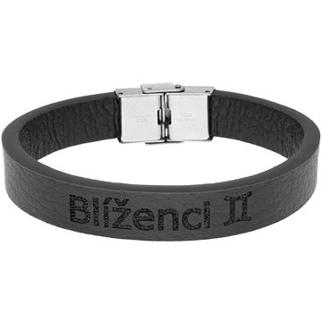 

Ewena Kožený náramek černý se znamením Blíženci