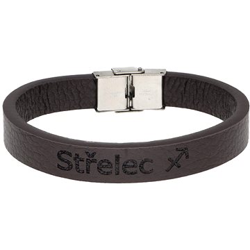 

Ewena Kožený náramek hnědý se znamením Střelec