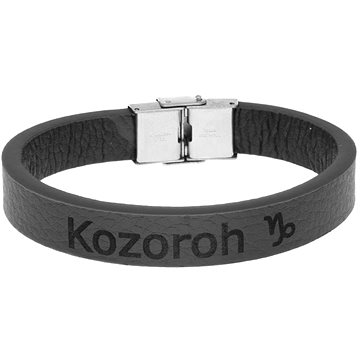 

Ewena Kožený náramek černý se znamením Kozoroh
