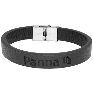 

Ewena Kožený náramek černý se znamením Panna