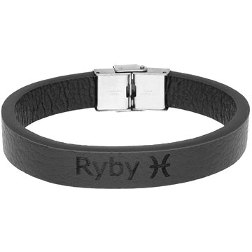 

Ewena Kožený náramek černý se znamením Ryby