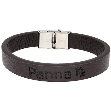 

Ewena Kožený náramek hnědý se znamením Panna