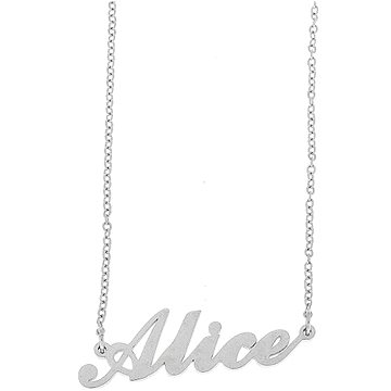 

Ewena Řetízek z oceli se jménem Alice stříbrný