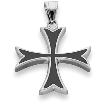 

Ewena Přívěsek Rytířský Templářský kříž stříbrno černý
