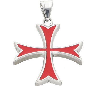 

Ewena Přívěsek Rytířský Templářský kříž stříbrno červený