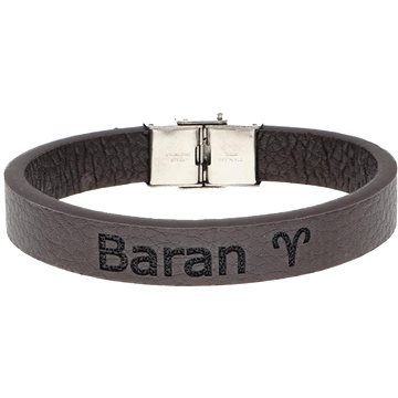 

Ewena Kožený náramek hnědý se znamením Baran