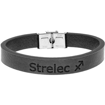 

Ewena Kožený náramek černý se znamením Strelec
