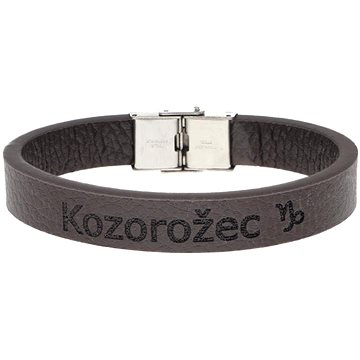 

Ewena Kožený náramek hnědý se znamením Kozorožec