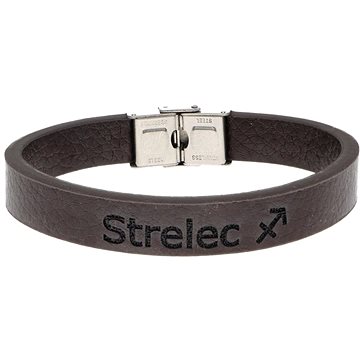 

Ewena Kožený náramek hnědý se znamením Strelec
