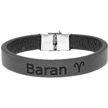 

Ewena Kožený náramek černý se znamením Baran