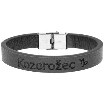 

Ewena Kožený náramek černý se znamením Kozorožec