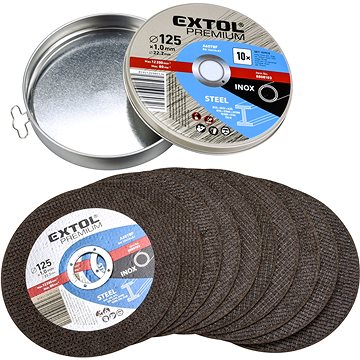 

EXTOL PREMIUM kotouč řezný na ocel/nerez, O 125x1,0x22,2mm, 8808103