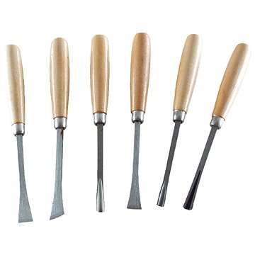 

Extol Craft s dřevěnou rukojetí, sada 6 ks, délka dlát 165 mm