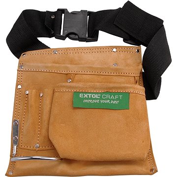 

EXTOL CRAFT Pás na nářadí kožený, 3 kapsy