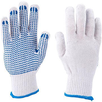 

EXTOL CRAFT Rukavice bavlněné s PVC terčíky na dlani, velikost 10"