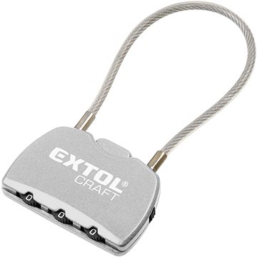 

EXTOL CRAFT Zámek kombinační s trojmístným kódem, délka lanka 150 mm
