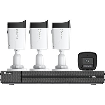 EZVIZ PoE X5K NVR KIT (8CH, 2TB) + 4× H3K 4K 