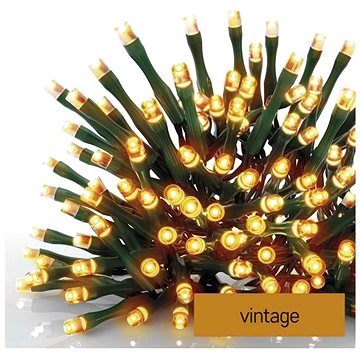 

EMOS LED vánoční řetěz, 8 m, venkovní i vnitřní, vintage, časovač