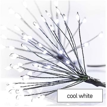 

EMOS LED světelný řetěz - svítící trsy, nano, 5,2 m, vnitřní, studená bílá, časovač