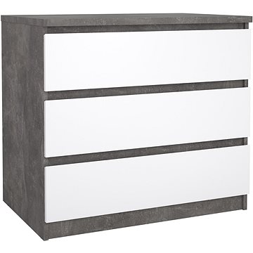 

FALCO Komoda SIMPLICITY 235 beton/bílý lesk