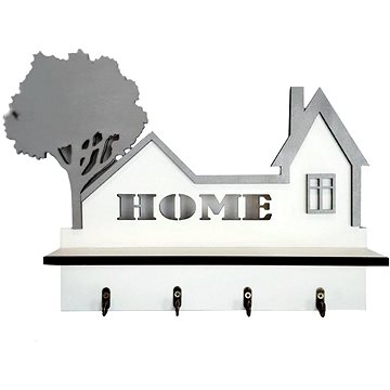 

Falixen - Věšák na klíče "Home" šedý