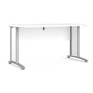FALCO Psací stůl Office 80400/71, bílý / stříbrný