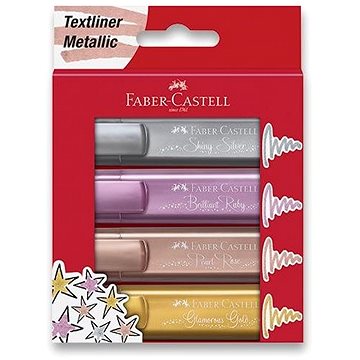

FABER-CASTELL Textliner 1546 metalický - sada 4 barev