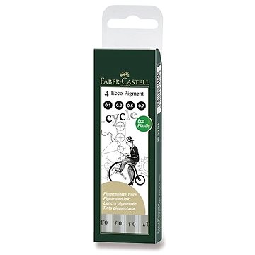 

FABER-CASTELL Ecco Pigment 0.1, 0.3, 0.5, 0.7 mm - sada 4 ks