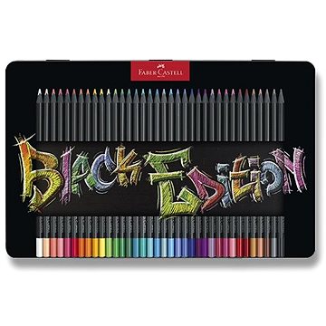 FABER-CASTELL Black Edition v plechu, 36 barev