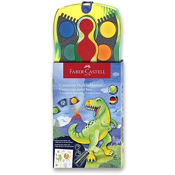 

FABER-CASTELL Connector Dinosaurus, 12 barev